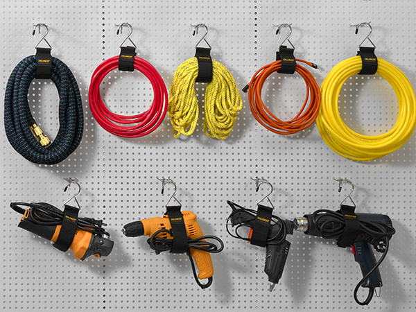Trilancer Hook-and-Loop Storage Straps with Metal Hook to Hang