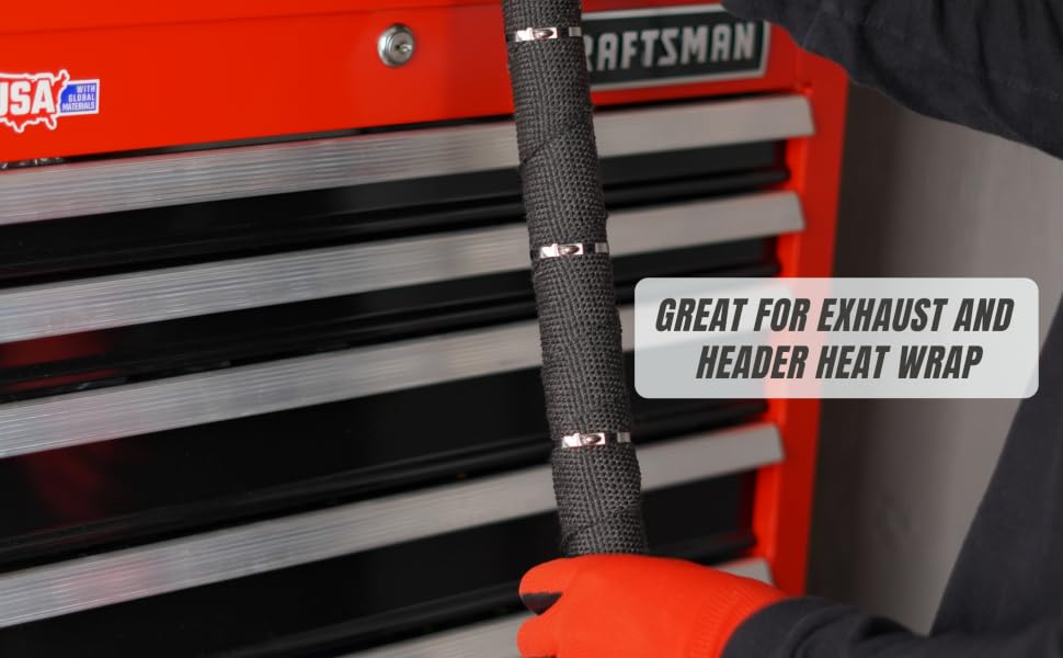 Zip ties for auto parts exhaust and header heat wrap
