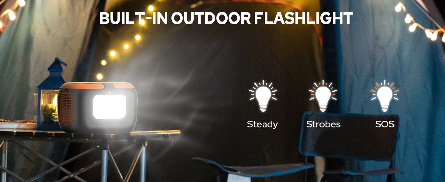 BUILT-IN FLASHLIGHT POWER STATION