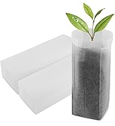 ENPOINT 100pcs Nursery Bags for Plants - 7.87x13.77 inches Breathable Plant Grow Bags, Fabric Gro...
