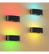 Motion Sensor Wall Light, 5000mAh Rechargeable Battery Operated Motion Sensor Light Indoor with R...