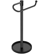 JIAPAIDUO Hand Towel Holder Stand, Matte Black Standing Towel Racks for Bathroom, Stainless Steel...