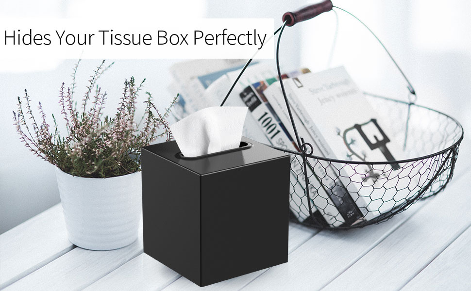 Perfect hides unsightly tissue boxes with this stylish and elegant tissue box cover