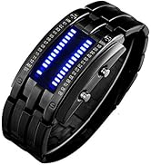 Wrist Watches Men's LED Digital Watch Fashion Classic Waterproof Stainless Steel Watches Black
