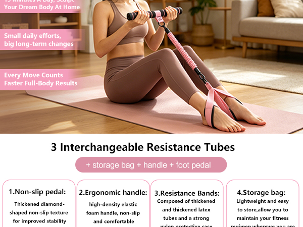 Adjustable Pedal Resistance Band for Full-Body Workout