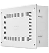 VEVOR Structured Media Enclosure, 9-Inch, Recessed in-Wall Media Box with Cover, Wall-Mount Cable...