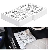 Ickimee 500Pcs Paper Floor Mats for Cars, Disposable White Automotive Floor Mats Kraft Paper, Wat...
