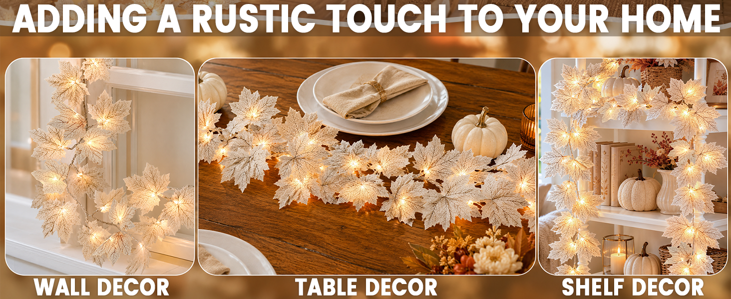 fall decor fall decorations for home fall lights fall garland halloween decor thanksgiving decor