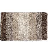 Nouvelle Legende Polyester Bathroom Mat, Absorbent High Pile, Fast Drying, Non Slip 36 by 24 Inches