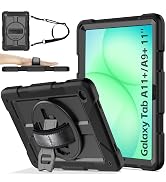 AVAWO Case for Samsung Galaxy Tab A11+ A9 PLUS 11 Inch with 360° Swivel Handle Strap Cover with ...