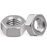 VGBUY 250pcs #6-32 Hex Nuts, 304 Stainless Steel 18-8 External Hex nut 6-32, SAE Hex Machine Scre...