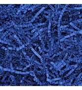 Bobobag 1 LB Navy Blue Crinkle Cut Paper Shred Filler, Decorative Shredded Paper for Gift Baskets...