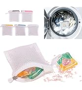 5pcs Laundry Pod Anti-Sticking Bags,Scent Beads Laundry Pouch,Small Mesh Laundry Bags,Durable Pol...