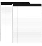 2Packs Legal Pads 8.5 x 11 Inch, 50Sheets/Pack, College Ruled & Perforated White Writing Pads, Pa...