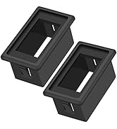 DaierTek 1-Slot Rocker Switch Panel Housing Holder Black Plastic Single Mount Marine Toggle Switc...