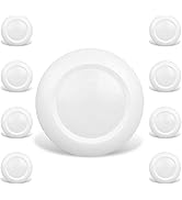 JULLISON 8 Packs 6 Inch LED Low Profile Recessed & Surface Mount Disk Light, Round, 15W, 900 Lume...