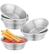 Offiper 304(18/8) Stainless Steel Sauce Ramekins, 2.5oz (75ml) Set of 6 Mini Small Metal Dipping ...