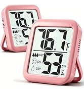 Antonki 2 Pack Room Thermometer for Home, Hygrometer Indoor Humidity Meter Gauge, Digital Tempera...
