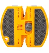 Smith’s 50917 Adjustable 2-Step Knife Sharpener – Yellow - Preset Coarse & Fine Slots - Outdoor H...