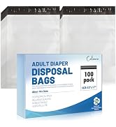 Calvana100 Pcs Extra Thick Adult Diaper Disposable Bags Odor Tight Sealing Disposal Bags Tear Res...
