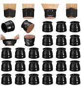 CHUNZEXI 32 Pack Chair Leg Floor Protectors for Hardwood Floors, Silicone Felt Covers Pads Caps, ...