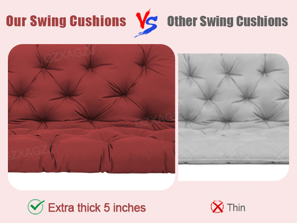 outdoor swing cushions 3 seater