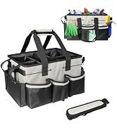 Boczif Cleaning Caddy Bag Wearable, Cleaning Caddy Supplies Organizer with Handle, Shoulder Strap...