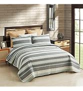 JML Quilt Set - King Size Quilt Sets with Shams - 3 Pieces - All Season Lightweight Soft Printed ...