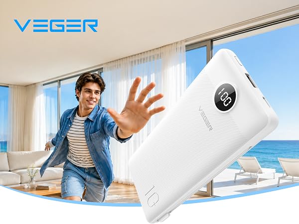 portable charger with built in plug