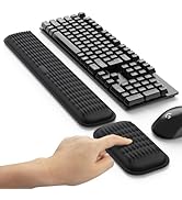 MEKASS Ergonomic Wrist Rest for Keyboard and Mouse, Soft Memory Foam Keyboard Wrist Rest Set with...