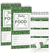gisgfim 4Pcs Food Journal for Weight Loss Bulk 4x8In Daily Food Tracker Diary Journal Food Log Jo...