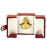 PROMETHEUS LIGHTS Lambda Spinning Top, Made in USA (Solid Brass, Ruby - Tipped)