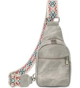 RNIEGA Small Sling Bag Crossbody Bags for Women Leather Fanny Pack Chest Bag for Travel