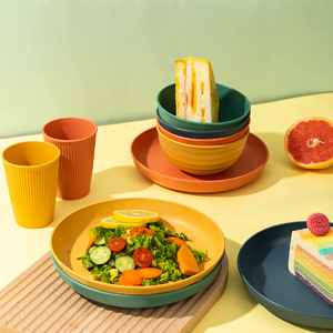 wheat straw dinnerware sets