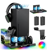 Upgrade Cooling Fan & Dual Charging Stand for Xbox Series X Console & Controller,Cooler Charger S...