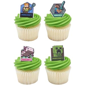DecoPac Minecraft Lush Finds Cupcake Ring on Green