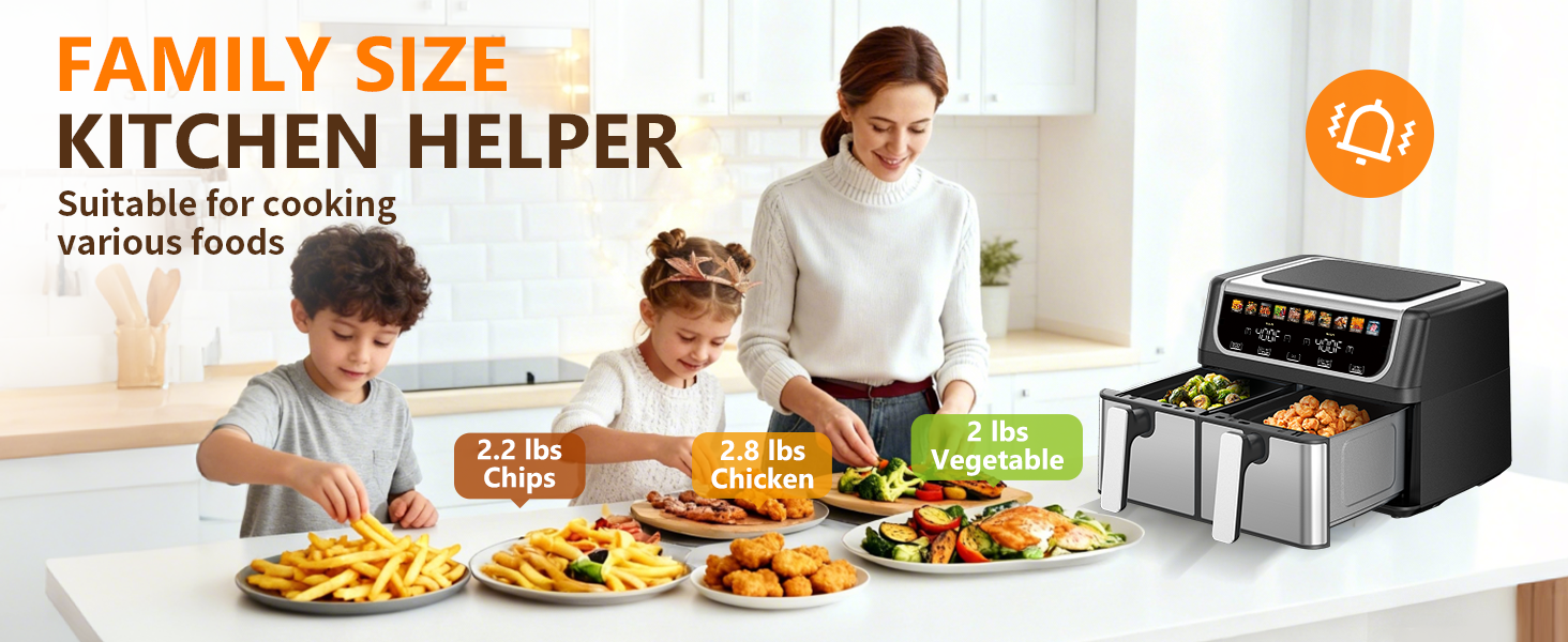 OLIXIS Dual Basket Air Fryer
