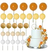 ASTARON 50 Pcs Ball Cake Topper Sticks Mini Balloons for Cake Decorating Supplies Foam Balls Cake...