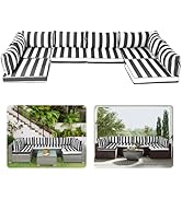 Odsiikly 14 Piece Outdoor Replacement Cushions for Patio Furniture, 4" x 25.6" x 25.6" High Densi...