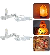KGC 2 Pack Chainable Accessory Cord with C7 LED Light Bulb, 6 Ft Indoor Blow Mold Light Cord with...