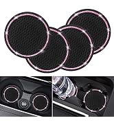 4 Pack Car Coasters, Universal Vehicle Bling Car Coaster, Cute Rhinestone Coaster for Cup Holders...