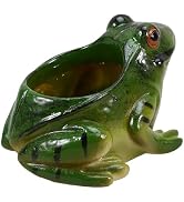 Hemoton Ceramic Frog Planter 4.44X4.05X2.75 Inch Succulent Plant Pot Decorative Flowerpot for Ind...