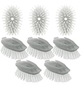 Soap Dispensing Dish Brush Refills, 8 Pack Dish Brush Replacement Head for Steel Soap Dispensing ...
