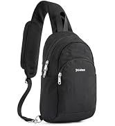 G4Free Crossbody Bag for Women Casual Sling Backpack Fashionable Shoulder Chest Packs Black