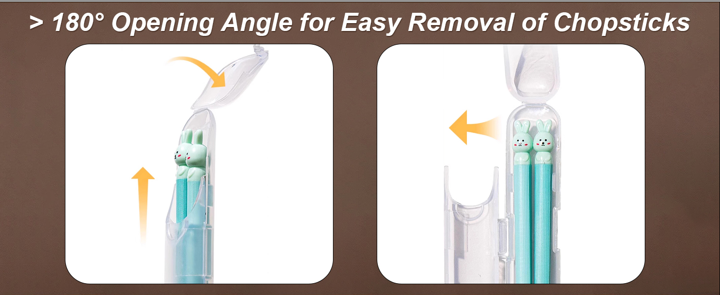 >180°Opening Angle for Easy Removal of Chopsticks