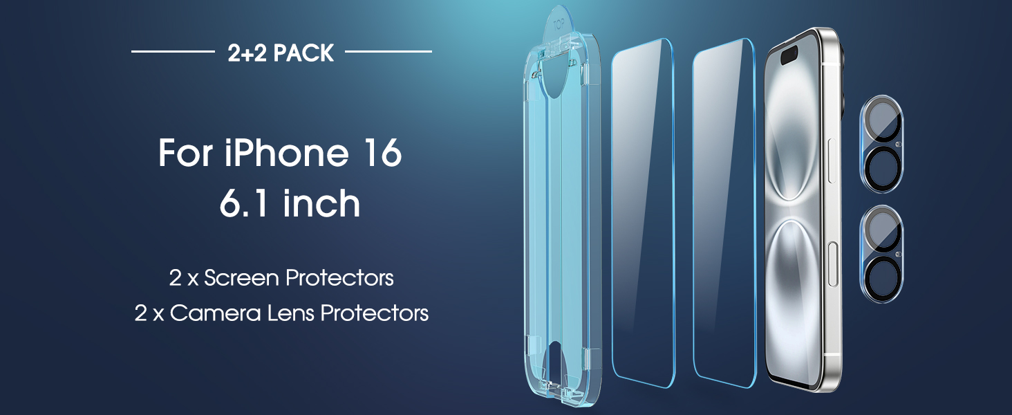 Compatible with iPhone 16 6.1" screen protector