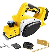 Cordless Handheld Planer Compatible with Dewalt 20V Max Battery(No Battery) 3-1/4 Inch Wood Plane...
