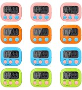 Mwellewm Digital Timers for Classroom Kitchen Timers for Cooking Small Magnetic Stopwatch Mini Co...