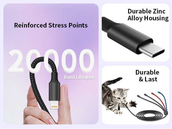 usb c 4 in 1 multi charging cable