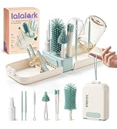 lalalark 7-in-1 Baby Bottle Brush Set, BPA Free Silicone Baby Bottle Cleaning Kit with No Scratch...